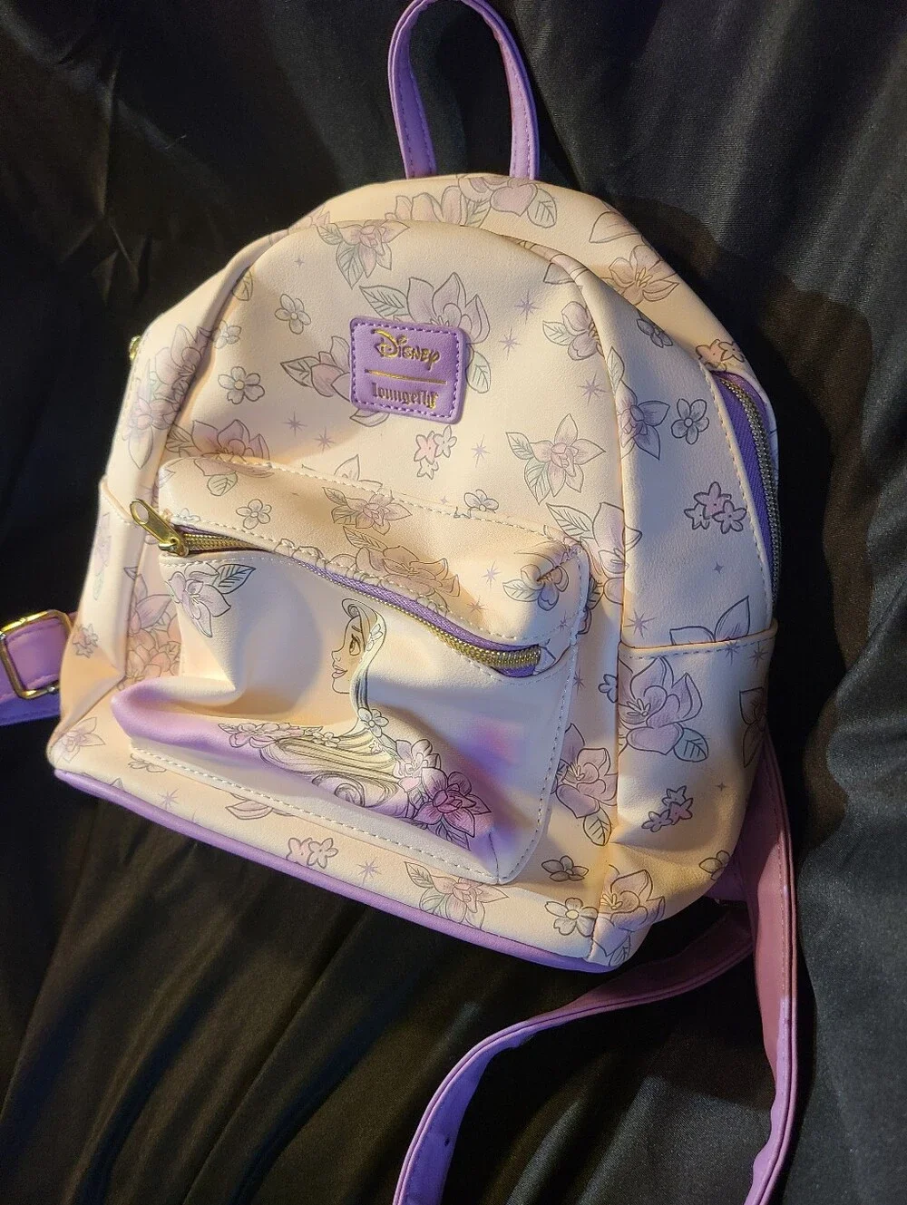 Loungefly Pink Floral Princess Mini Backpack Disney